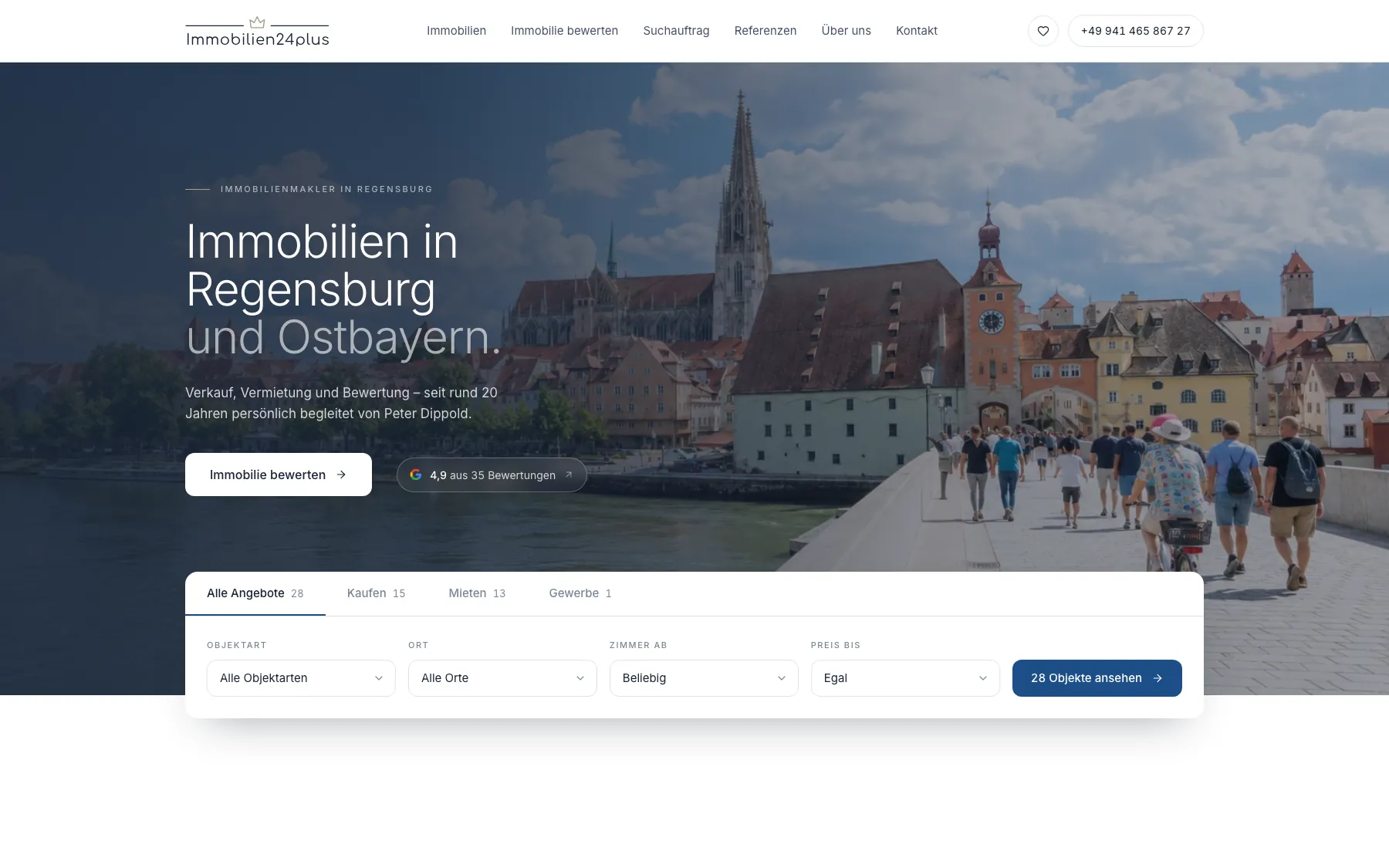 Website von Immobilien24plus